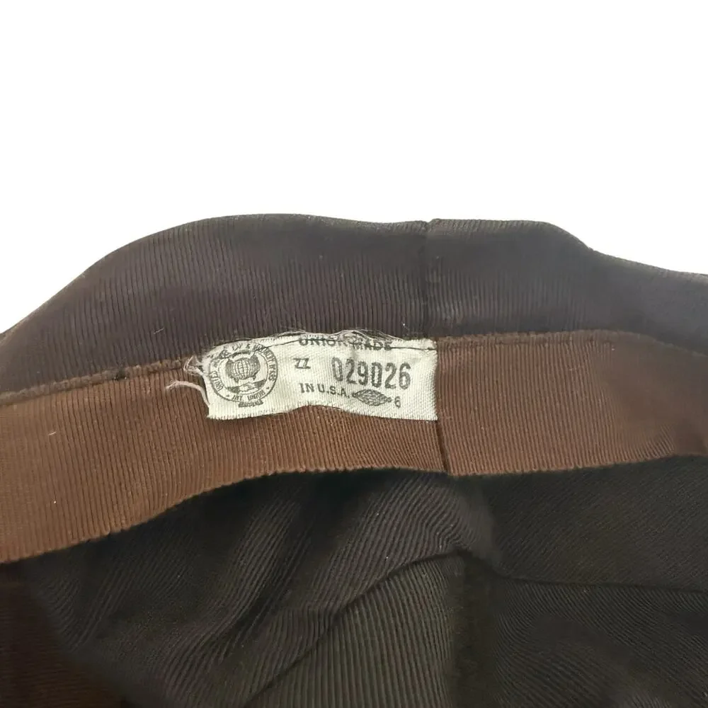 Vintage 60s Velvet Beret Brown Bow Parisian Mod Retro Cottagecore Hat - Picture 5 of 7